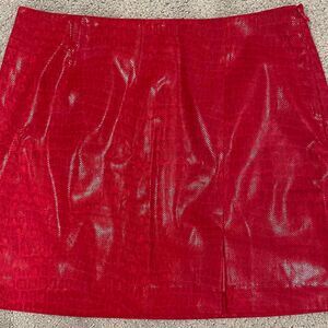 Express Women's Red and Pink Skirt